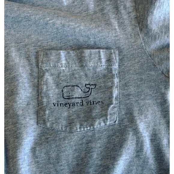Vineyard Vines Mens T-shirt S Long Sleeve Light Blue Pocket Tee - Picture 4 of 8